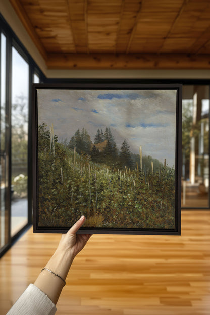 OLEKA CANVAS - VERSANTS SAUVAGES, Oeuvre sur toile étirée, encadré Noir