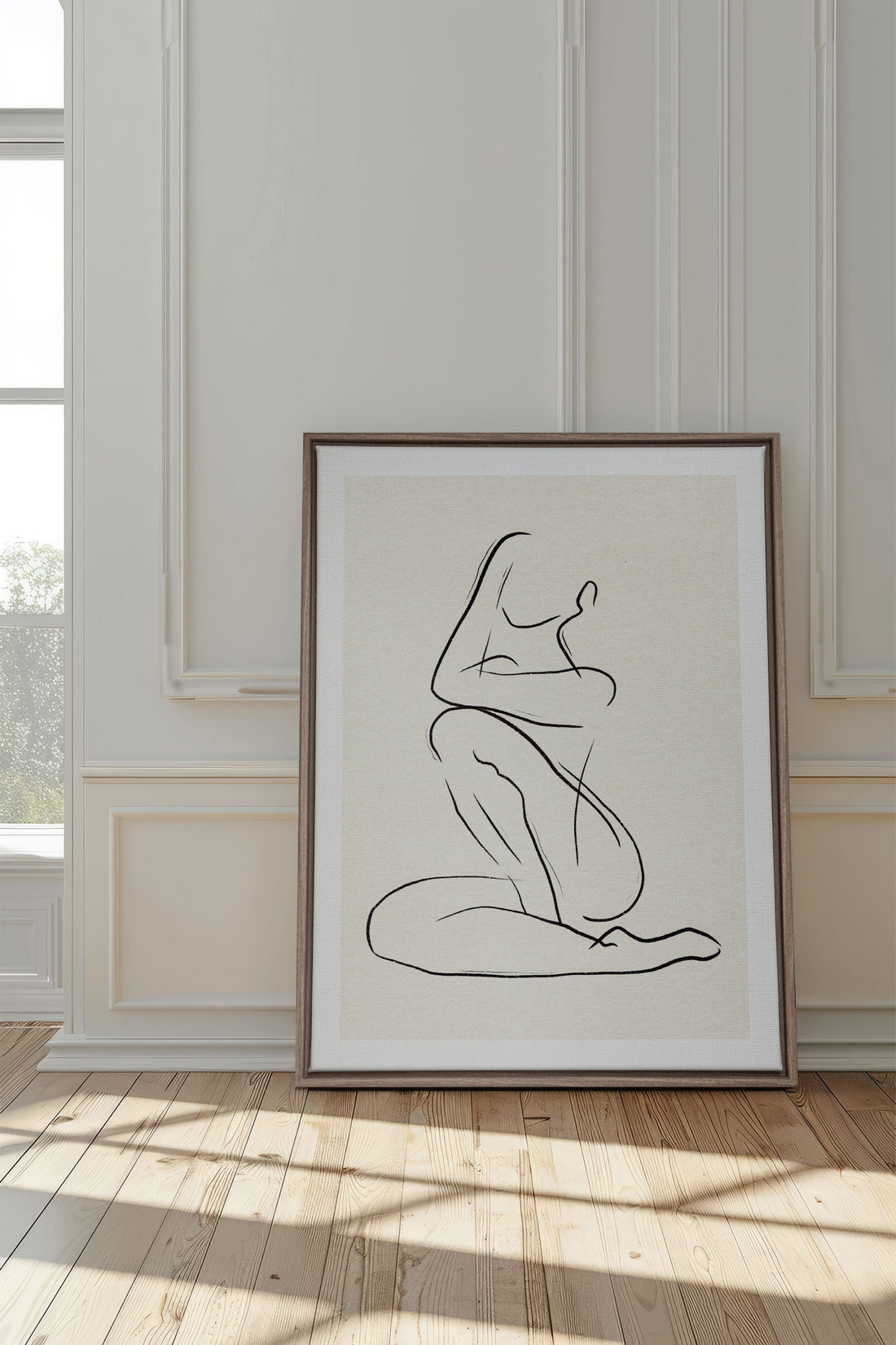 OLEKA CANVAS - GESTURE OF PEACE, Oeuvre sur toile étirée, encadré Brun Chêne