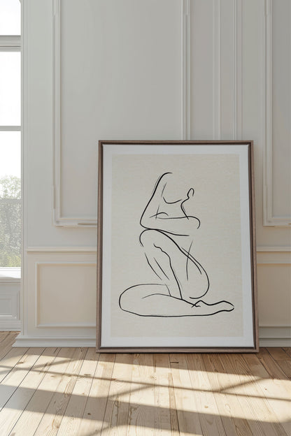 OLEKA CANVAS - GESTURE OF PEACE, Oeuvre sur toile étirée, encadré Brun Chêne