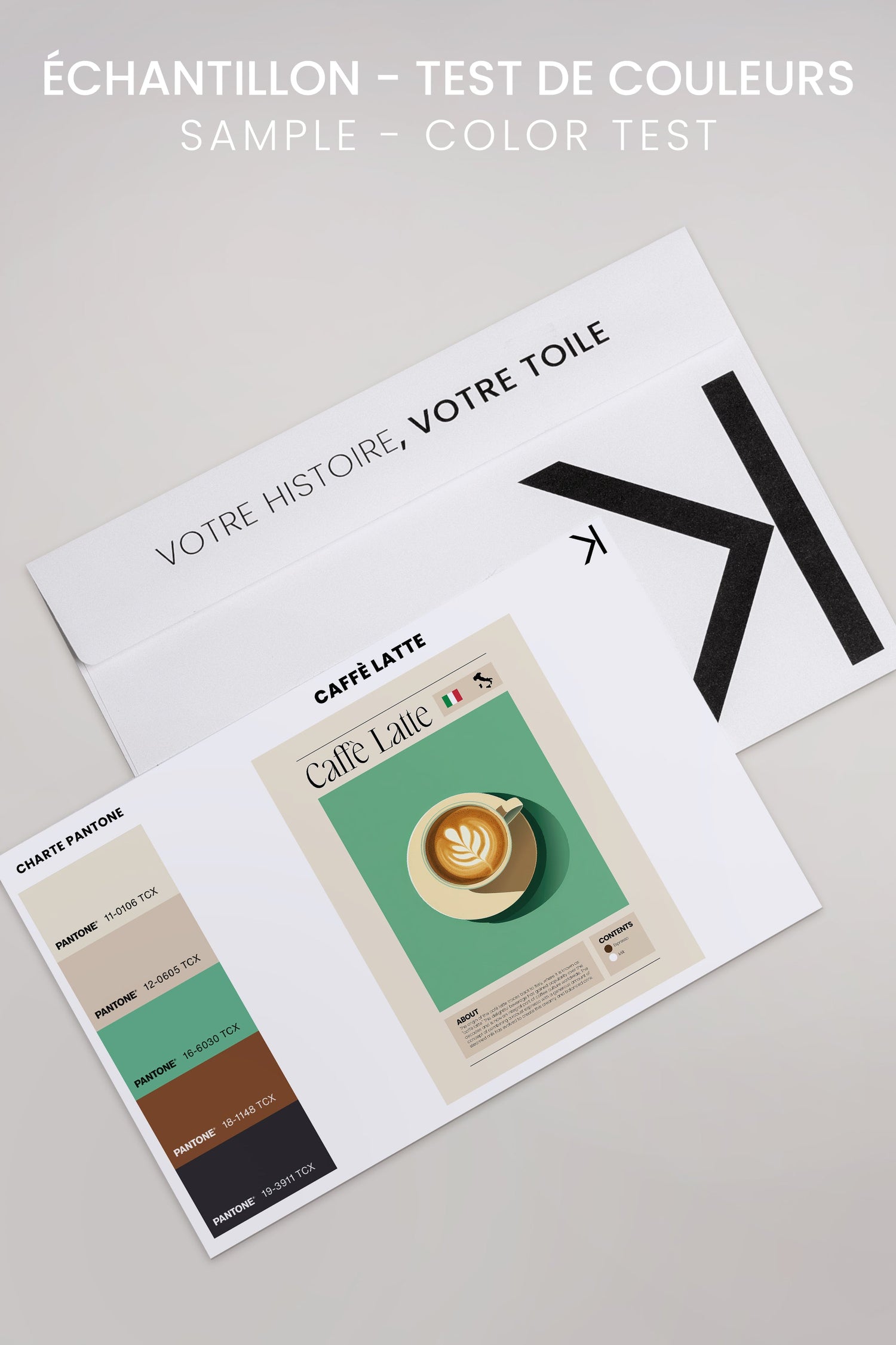 OLEKA CANVAS - CAFFÈ LATTE, Oeuvre sur toile étirée, encadré Noir