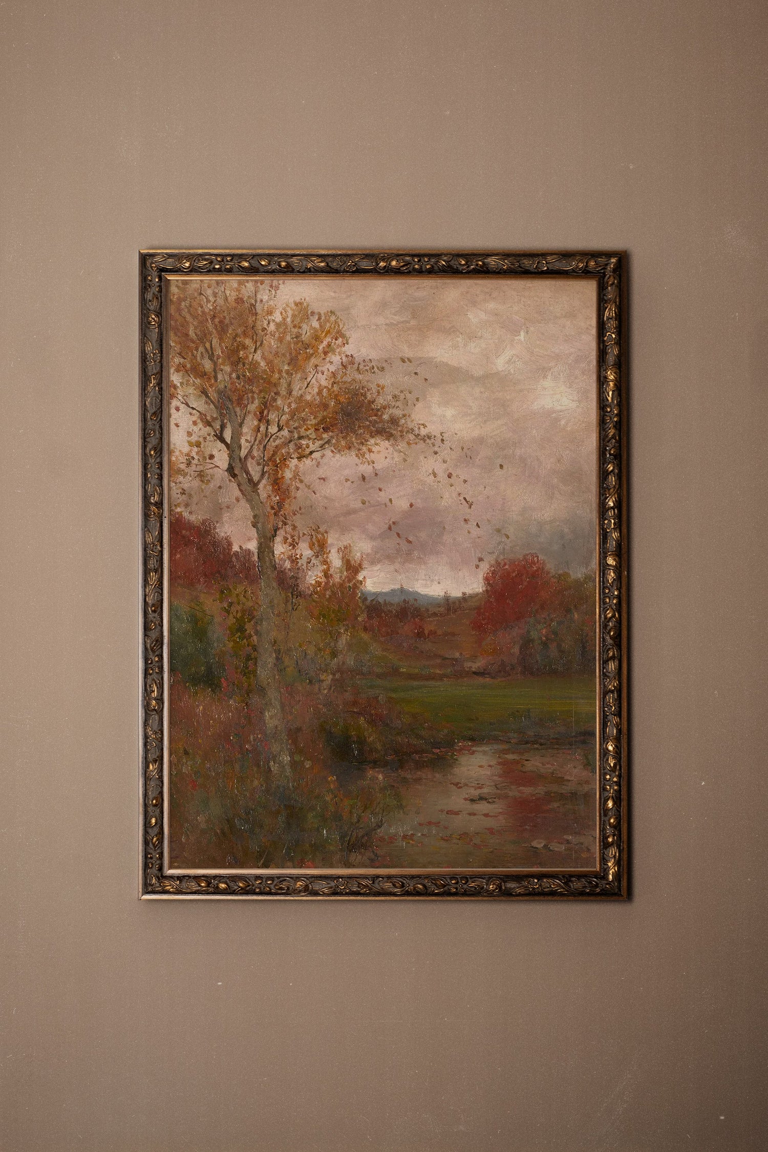 BRISE DES BOIS, Oeuvre sur toile rigide, encadré Vintage Bronze
