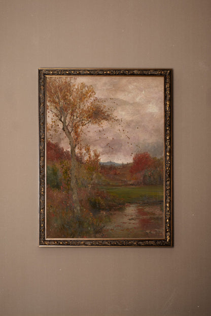 BRISE DES BOIS, Oeuvre sur toile rigide, encadré Vintage Bronze