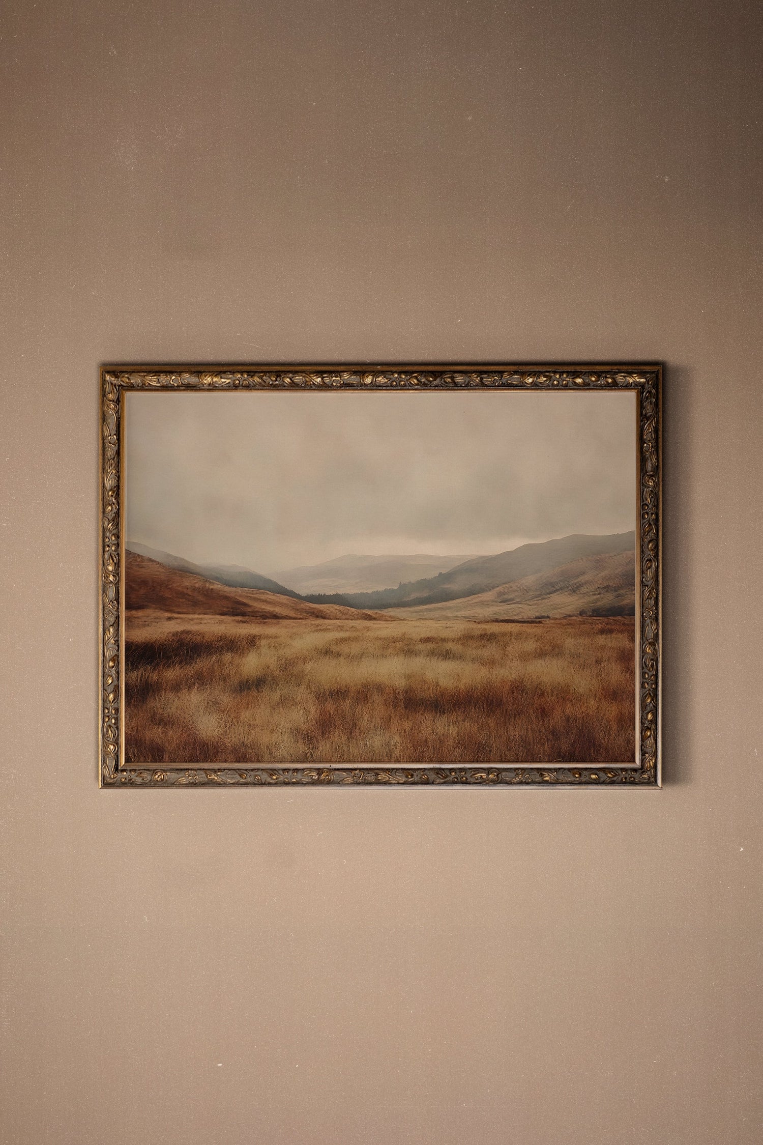 RÊVE DE TERRE, Oeuvre sur toile rigide, encadré Vintage Bronze