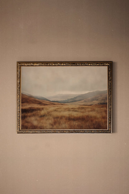 RÊVE DE TERRE, Oeuvre sur toile rigide, encadré Vintage Bronze