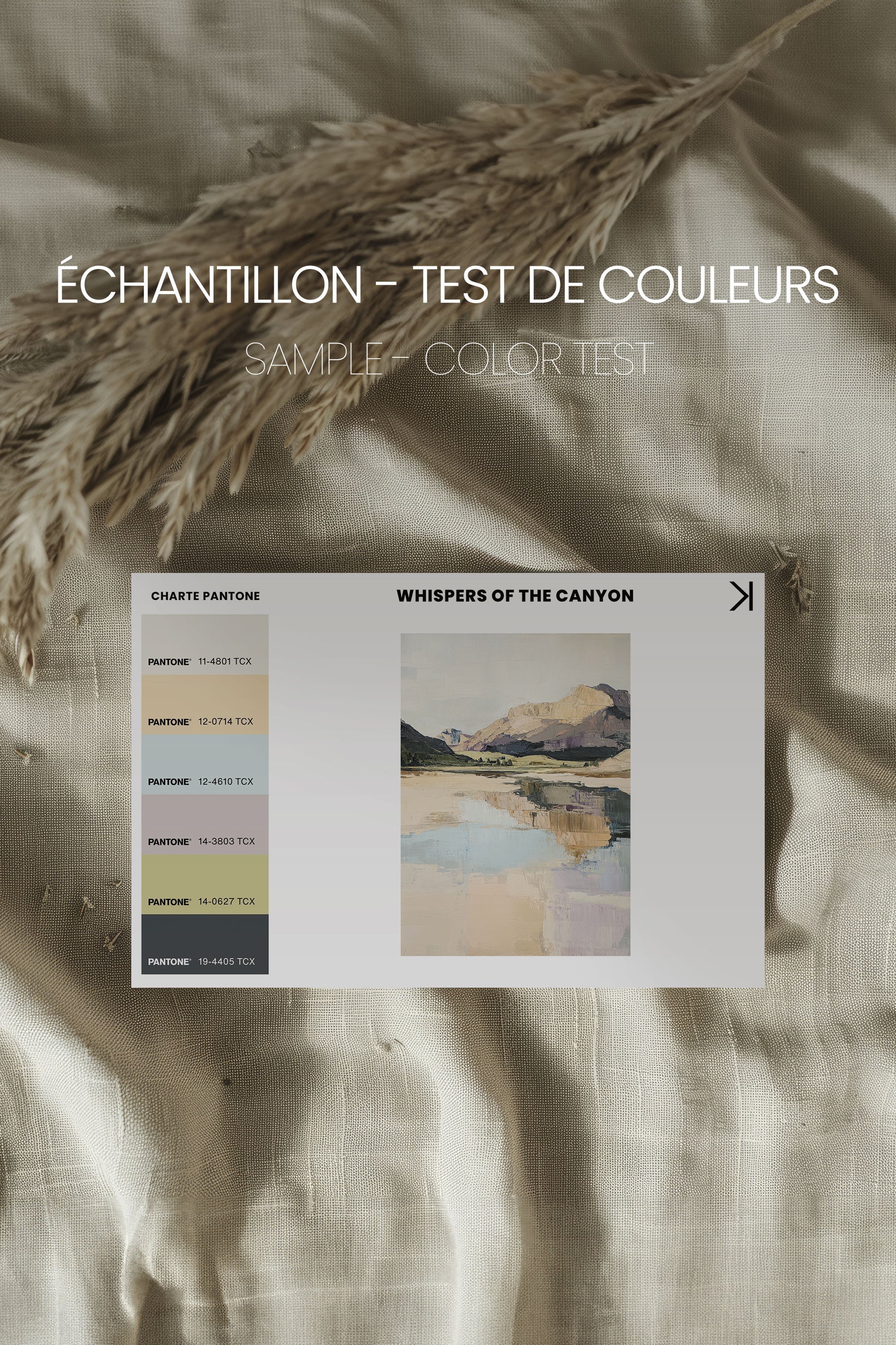 OLEKA CANVAS - WHISPERS OF THE CANYON, Oeuvre sur toile étirée, encadré Brun Chêne