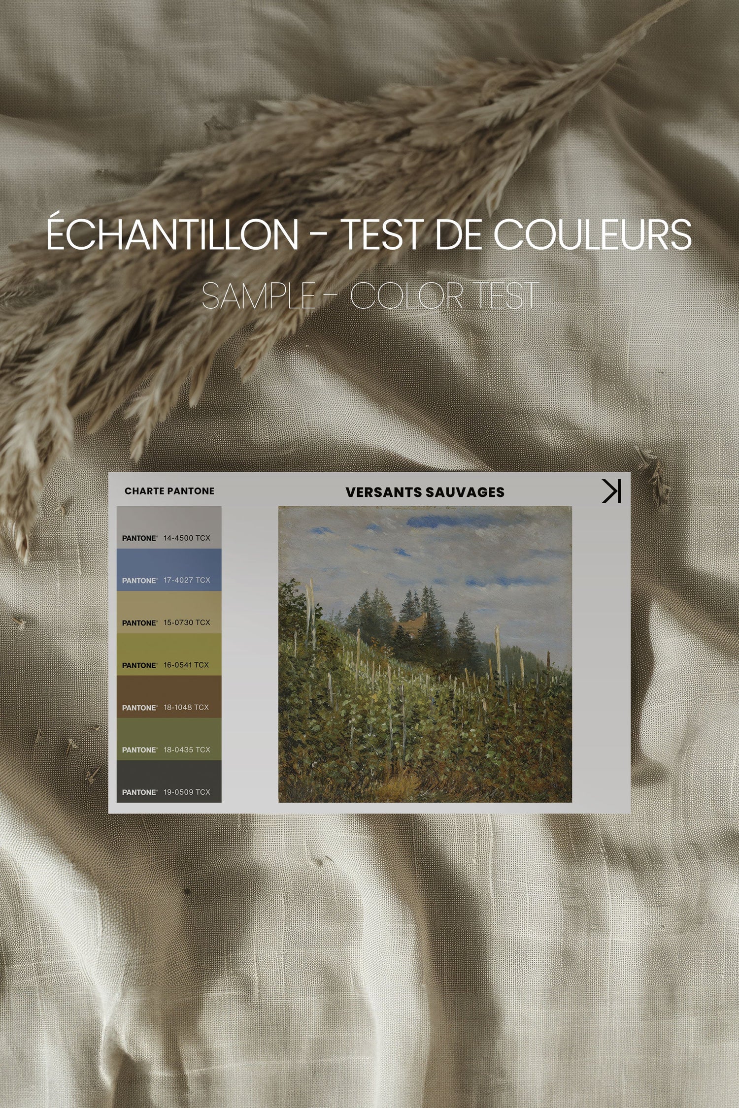 OLEKA CANVAS - VERSANTS SAUVAGES, Oeuvre sur toile étirée, encadré Brun Chêne