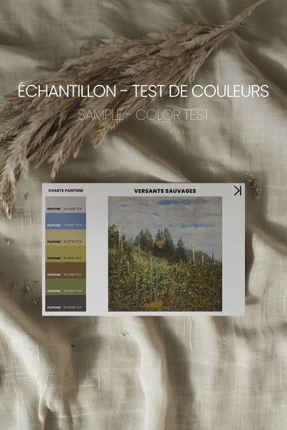 OLEKA CANVAS - VERSANTS SAUVAGES, Oeuvre sur toile étirée, encadré Brun Chêne