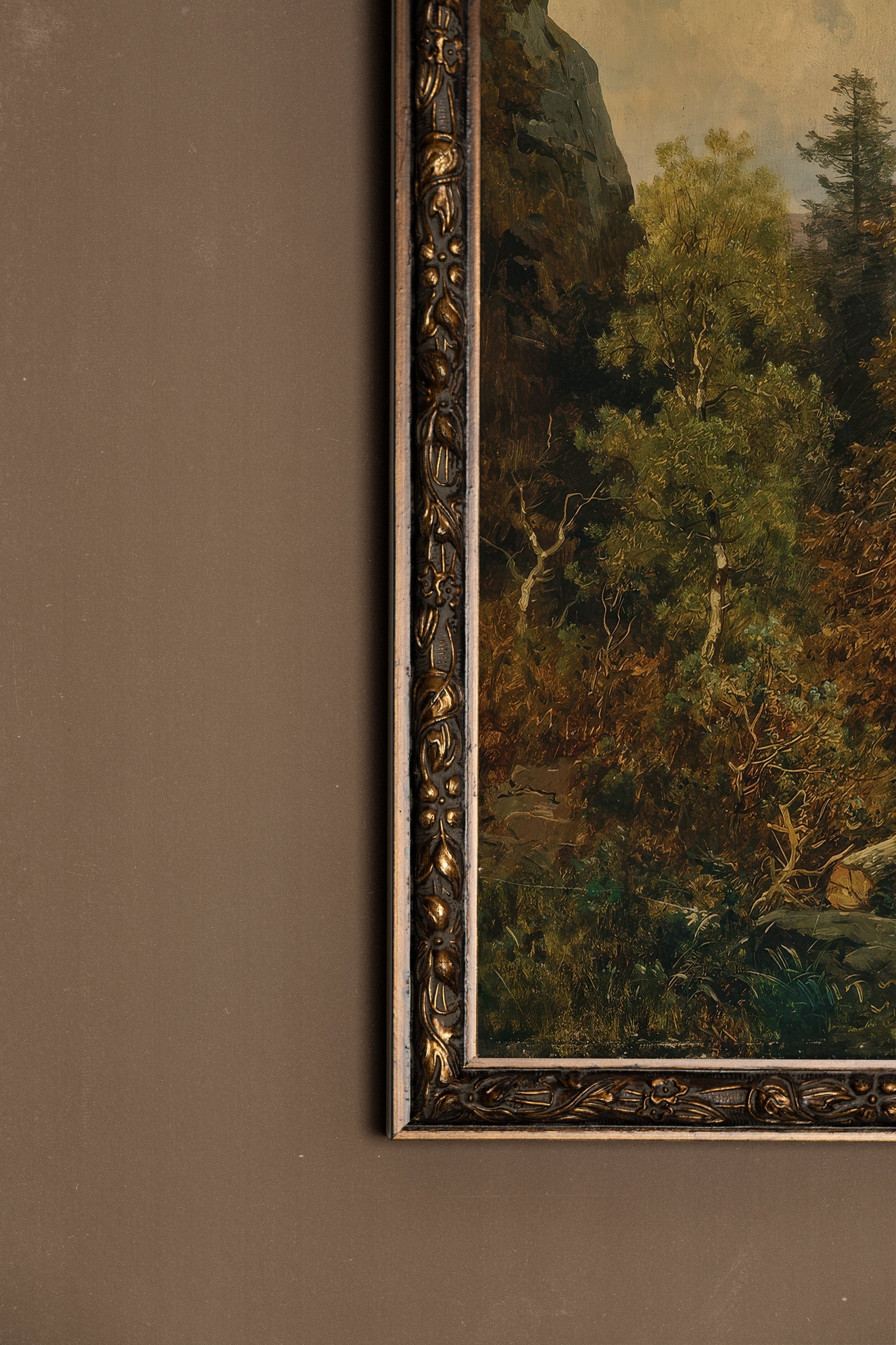 MONTS ÉTERNELS, Oeuvre sur toile rigide, encadré Vintage Bronze