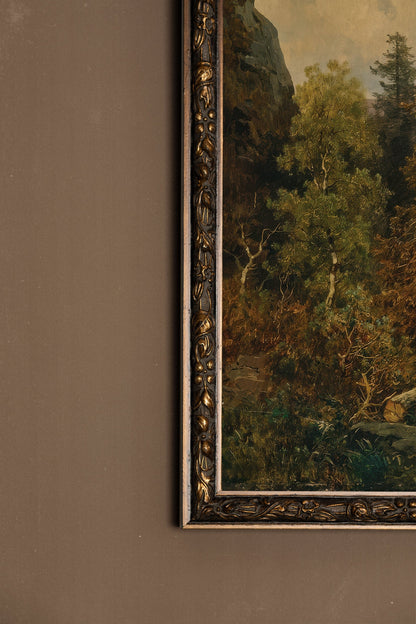 MONTS ÉTERNELS, Oeuvre sur toile rigide, encadré Vintage Bronze