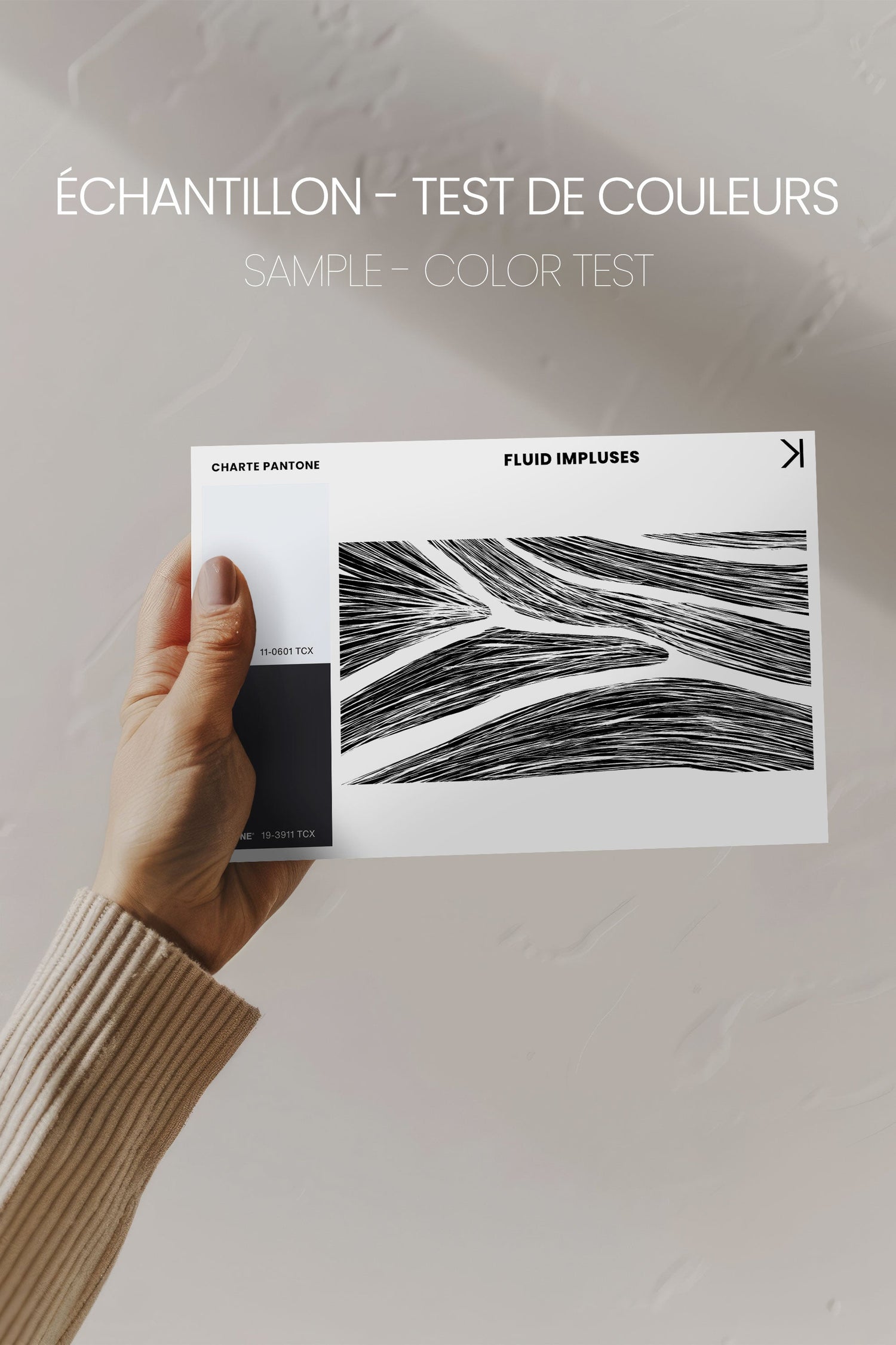 OLEKA CANVAS - FLUID IMPULSES, Oeuvre sur toile étirée, encadré Blanc