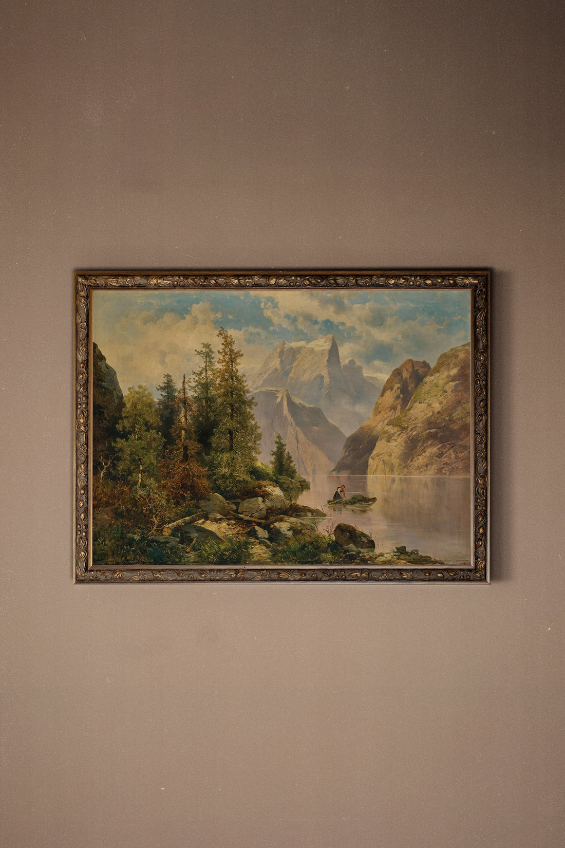 MONTS ÉTERNELS, Artwork on rigid canvas, framed in Vintage Bronze