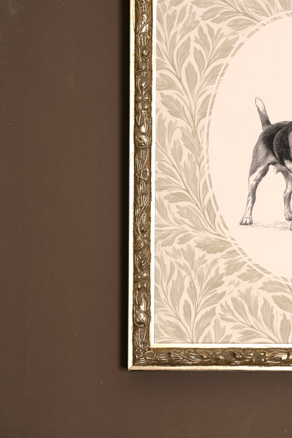 VINTAGE PUP, Oeuvre sur toile rigide, encadré Vintage Argent