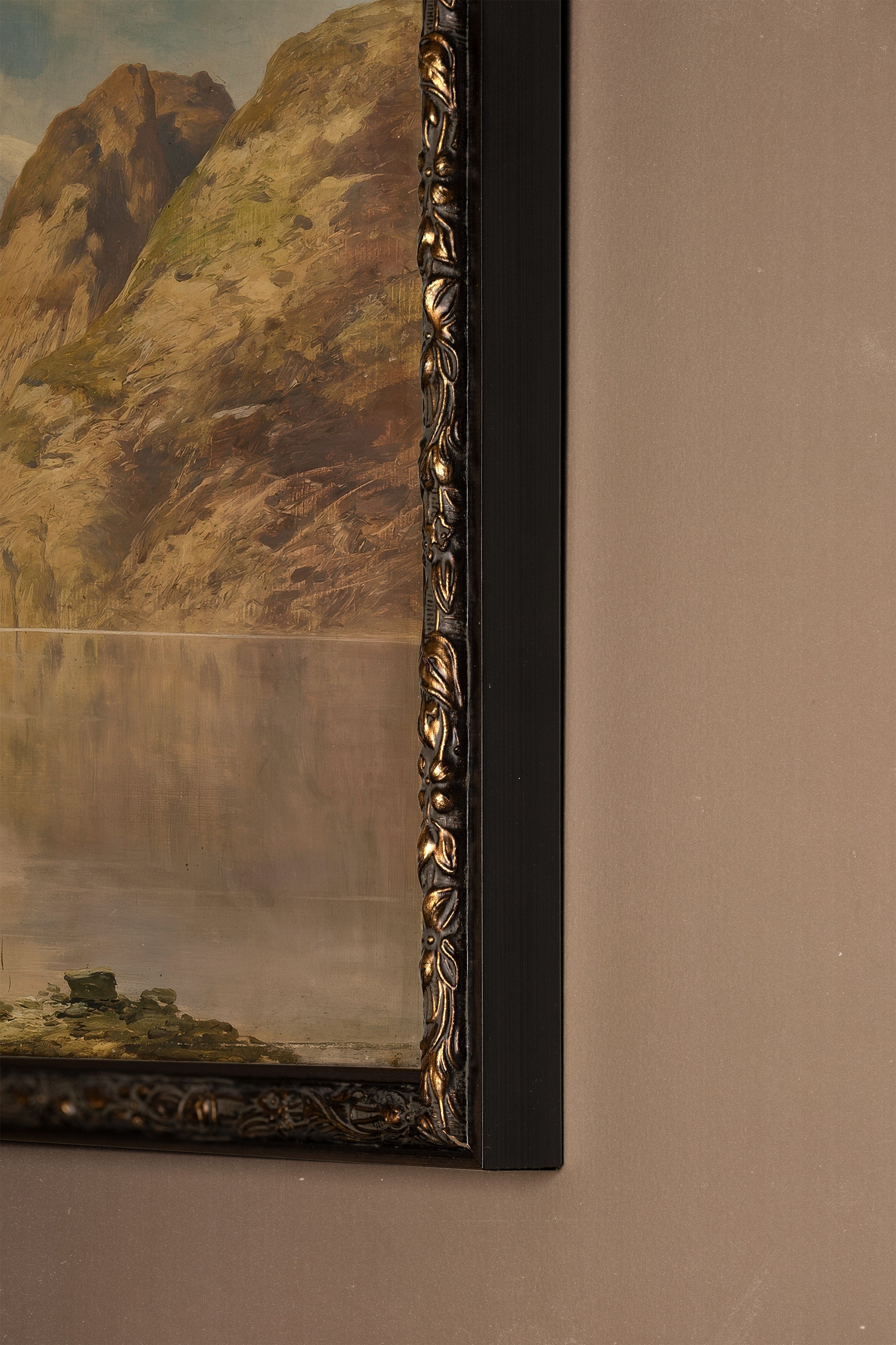 MONTS ÉTERNELS, Oeuvre sur toile rigide, encadré Vintage Bronze