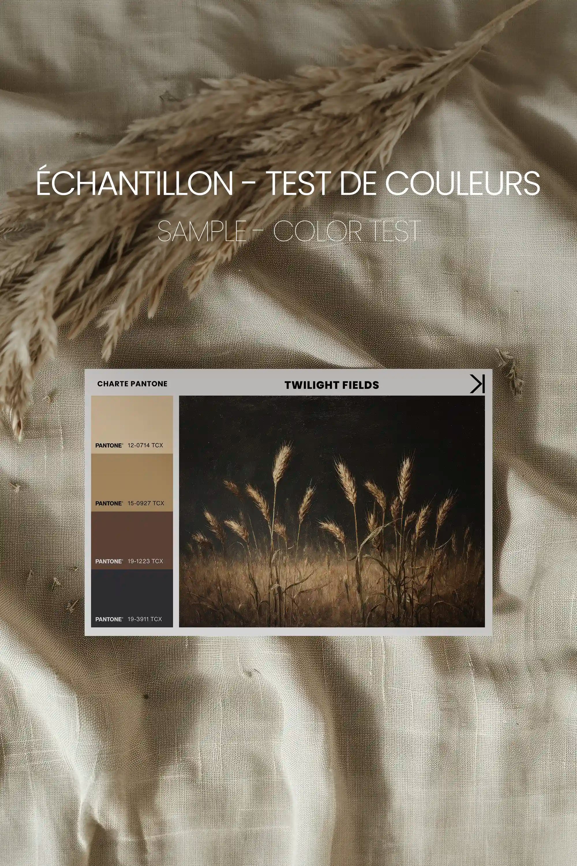 TWILIGHT FIELDS, Oeuvre sur toile étirée, encadré Naturel Clair