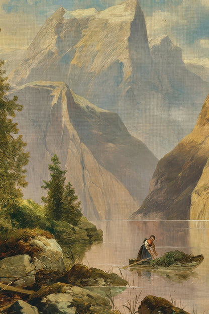 MONTS ÉTERNELS, Oeuvre sur toile rigide, encadré Vintage Bronze