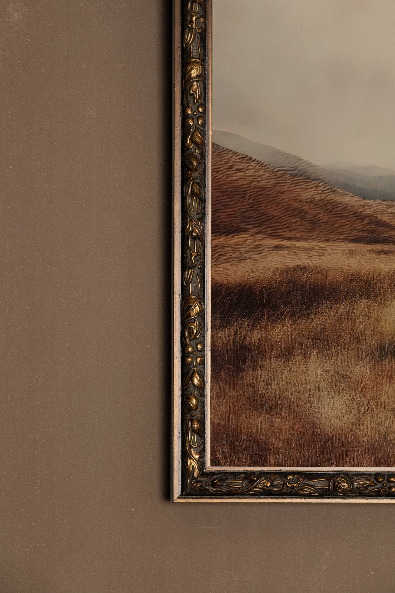 RÊVE DE TERRE, Oeuvre sur toile rigide, encadré Vintage Bronze