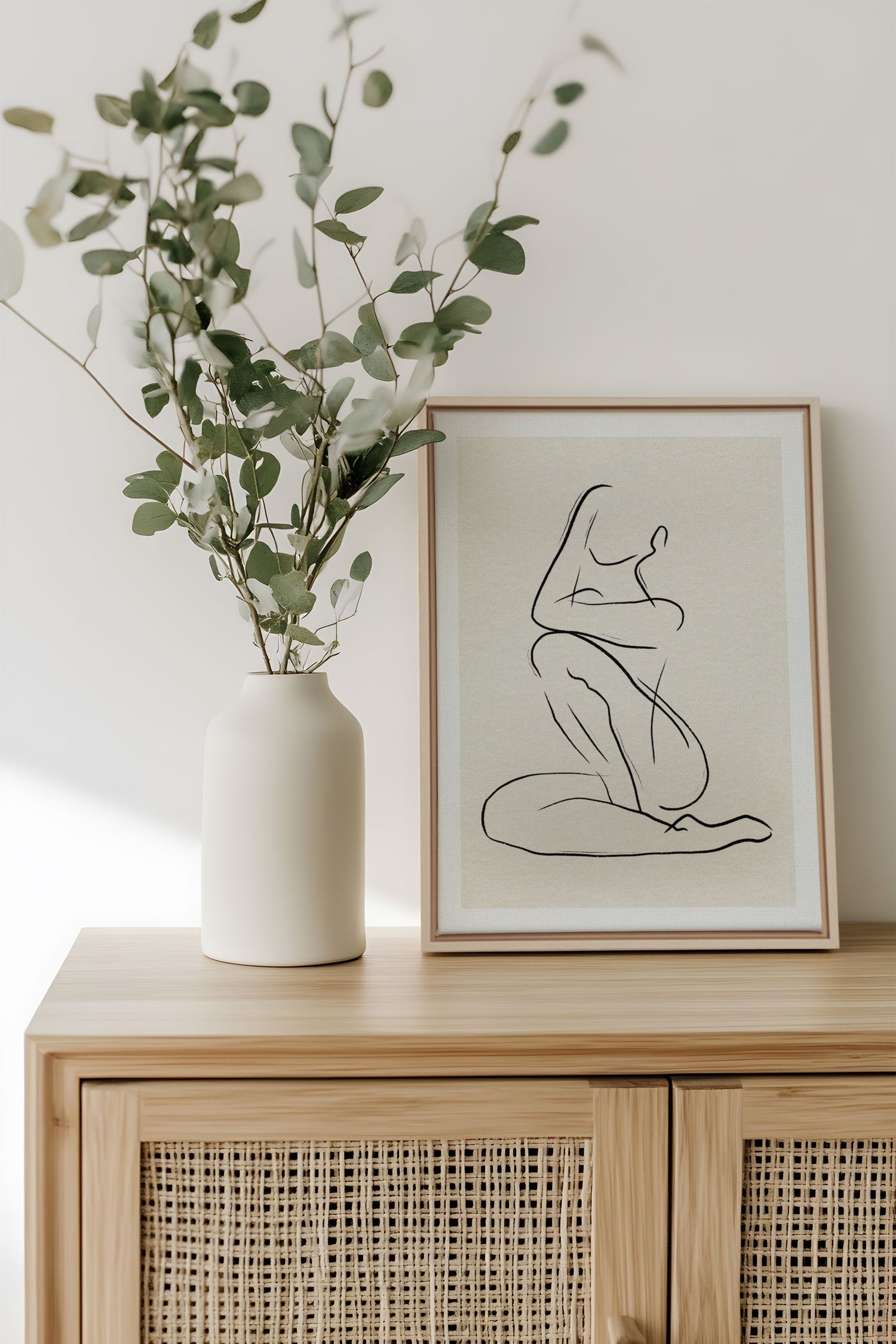 OLEKA CANVAS - GESTURE OF PEACE, Oeuvre sur toile étirée, encadré Naturel Clair