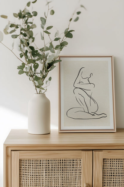 OLEKA CANVAS - GESTURE OF PEACE, Oeuvre sur toile étirée, encadré Naturel Clair