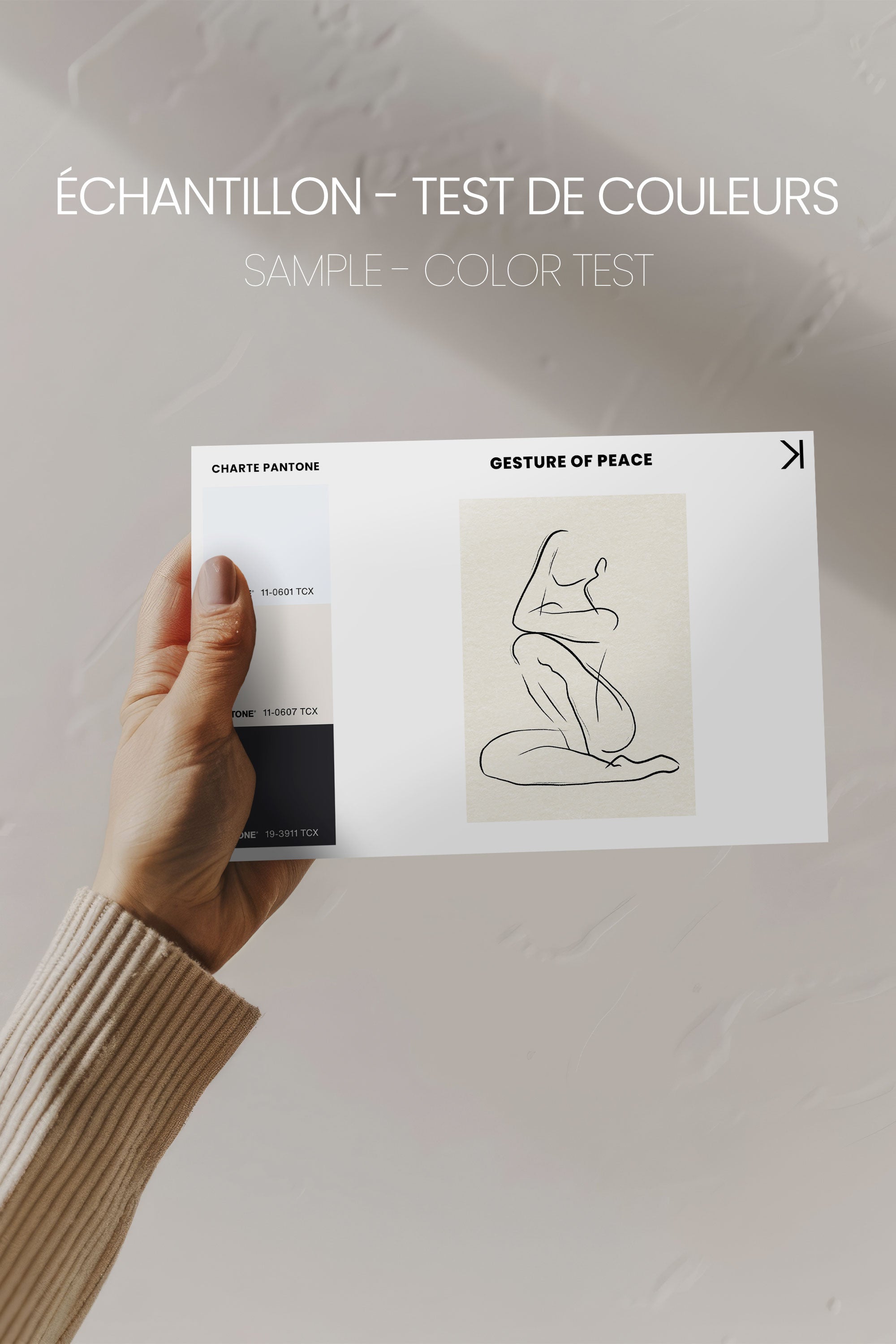 OLEKA CANVAS - GESTURE OF PEACE, Oeuvre sur toile étirée, encadré Naturel Clair