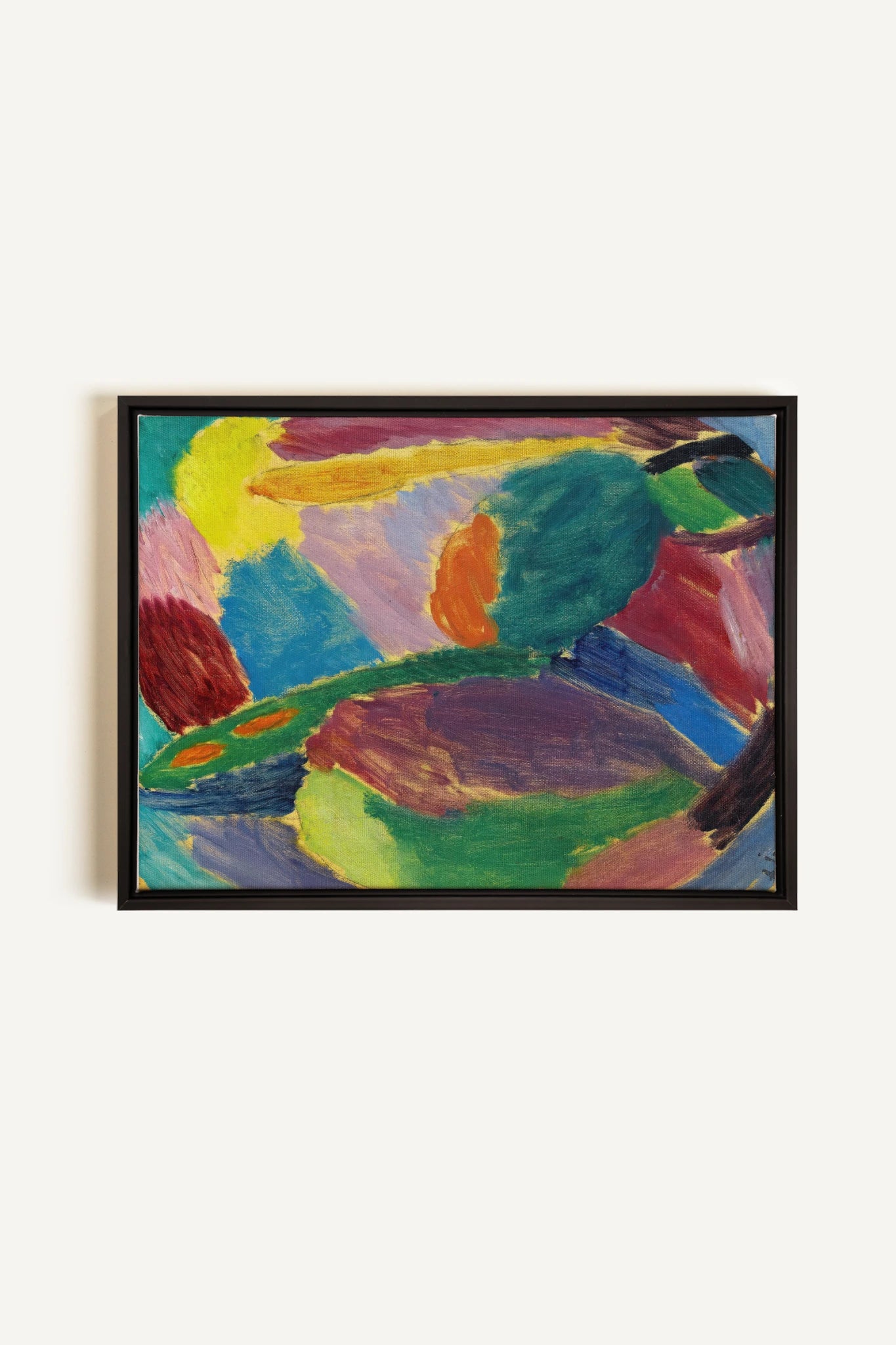 ELECTRIC BLOOM, Artwork on stretched canvas, framed in black