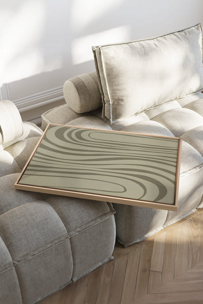 OLEKA CANVAS - STREAMLINES, Oeuvre sur toile étirée, encadré Naturel Clair