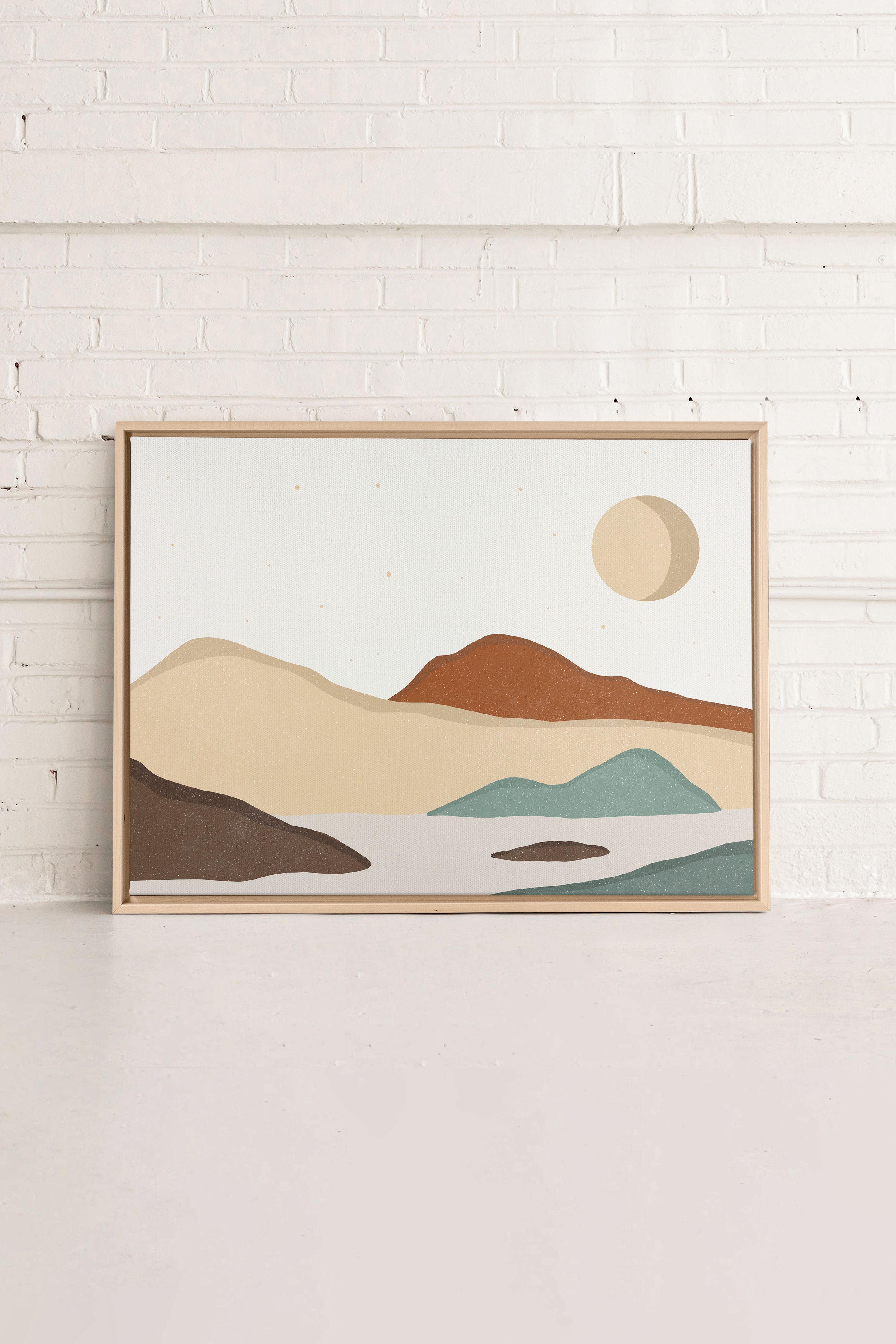 SAND &amp; SKY, Oeuvre sur toile étirée, encadré Naturel Clair