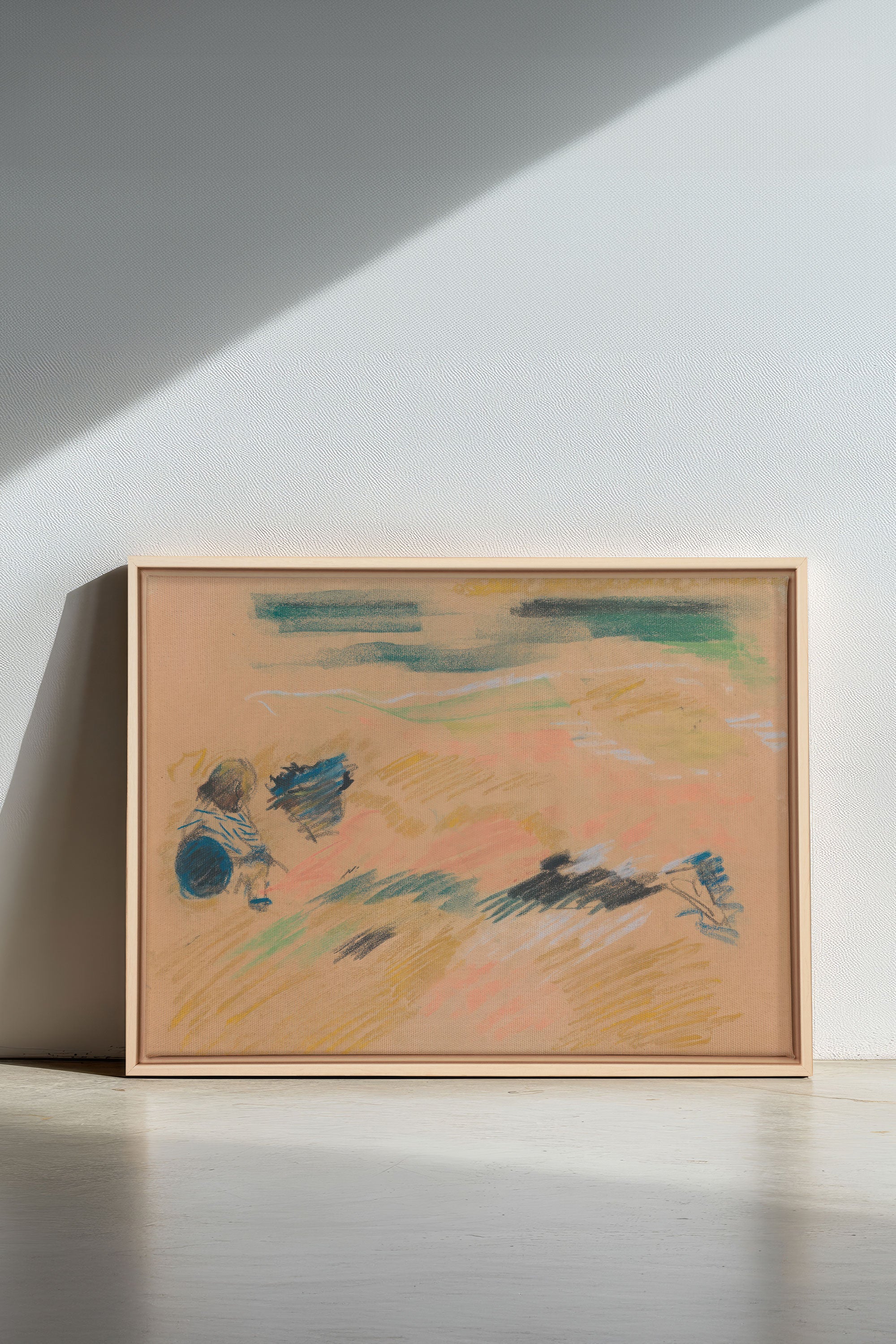 SKETCH OF LIGHT, Oeuvre sur toile étirée, encadré Naturel Clair