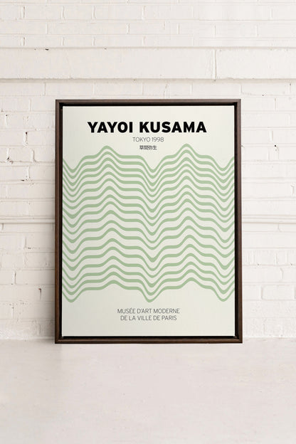 OLEKA CANVAS - YAYOI I, Oeuvre sur toile étirée, encadré Brun Noyer