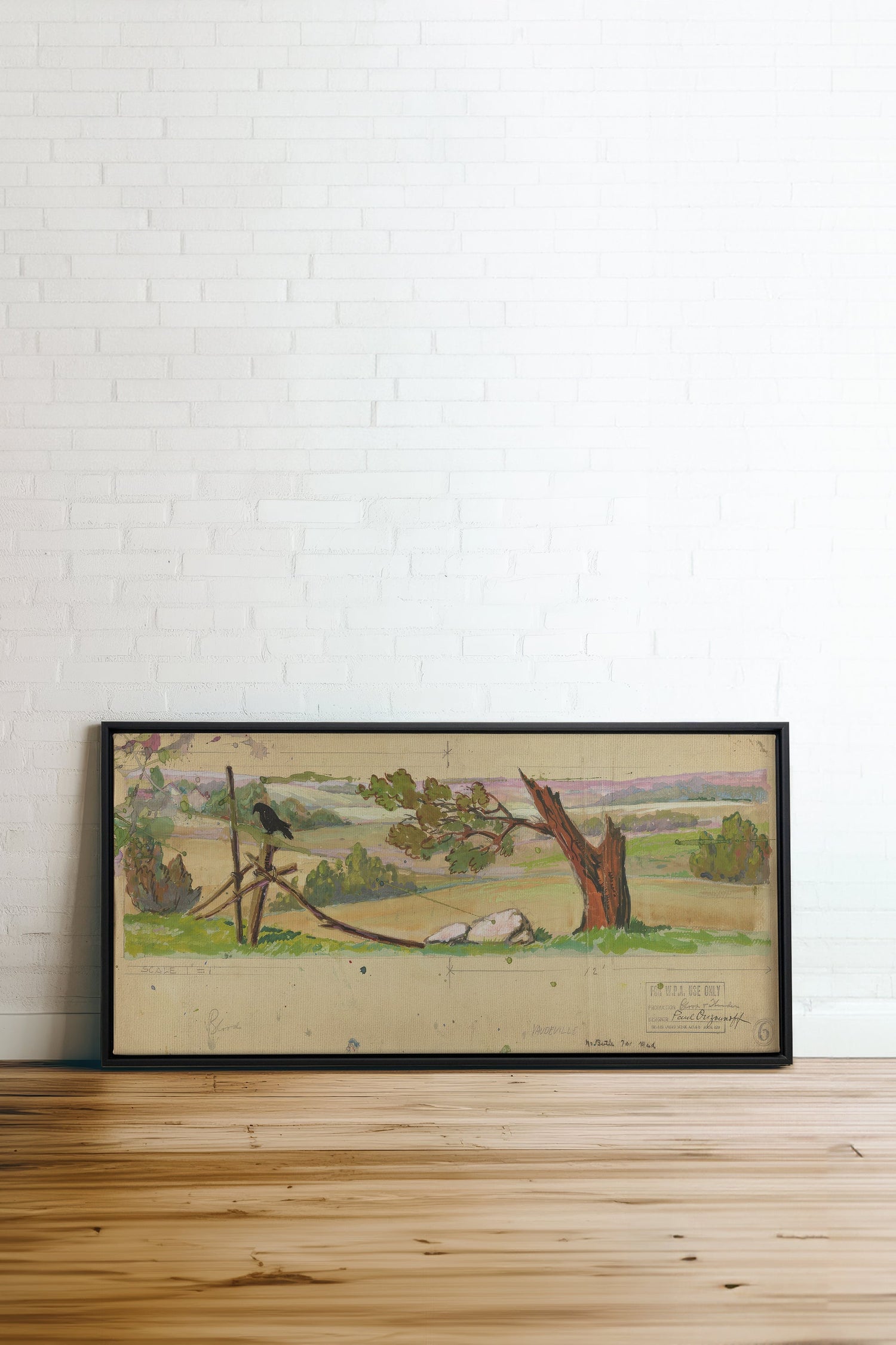 OLEKA CANVAS - HILLTONE DREAM, Oeuvre sur toile étirée, encadré Noir