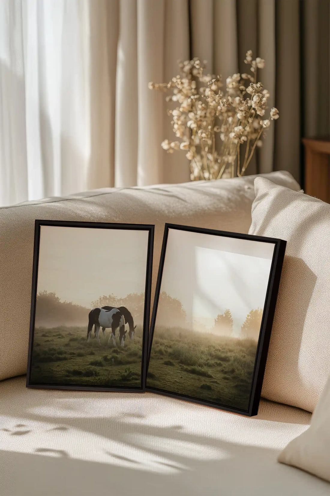 TIMELESS BEAUTY DUO, 2 Works on stretched canvas, black framed