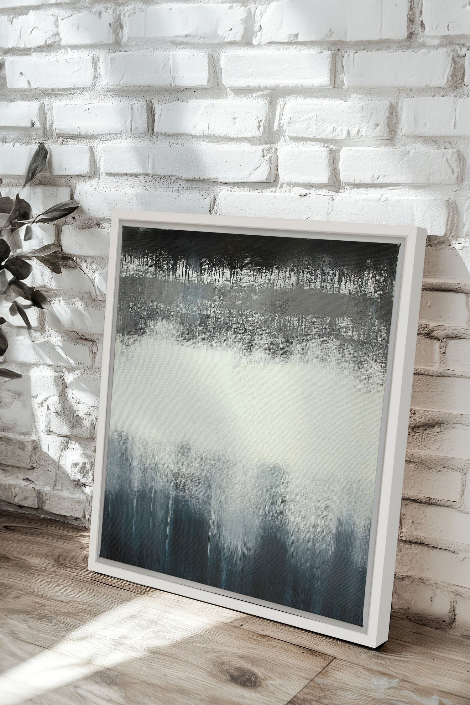 OLEKA CANVAS - FADING LIGHT, Oeuvre sur toile étirée, encadré Blanc