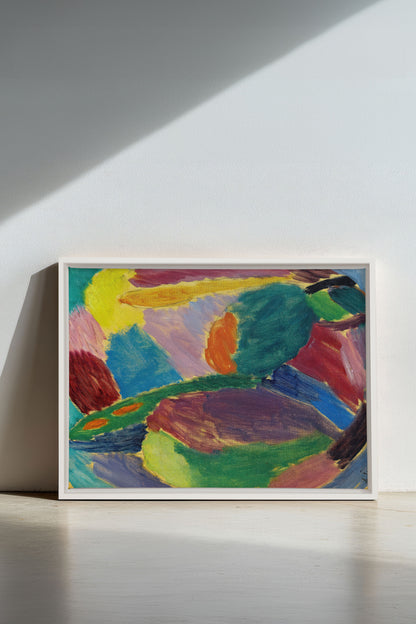 ELECTRIC BLOOM, Oeuvre sur toile étirée, encadré Blanc