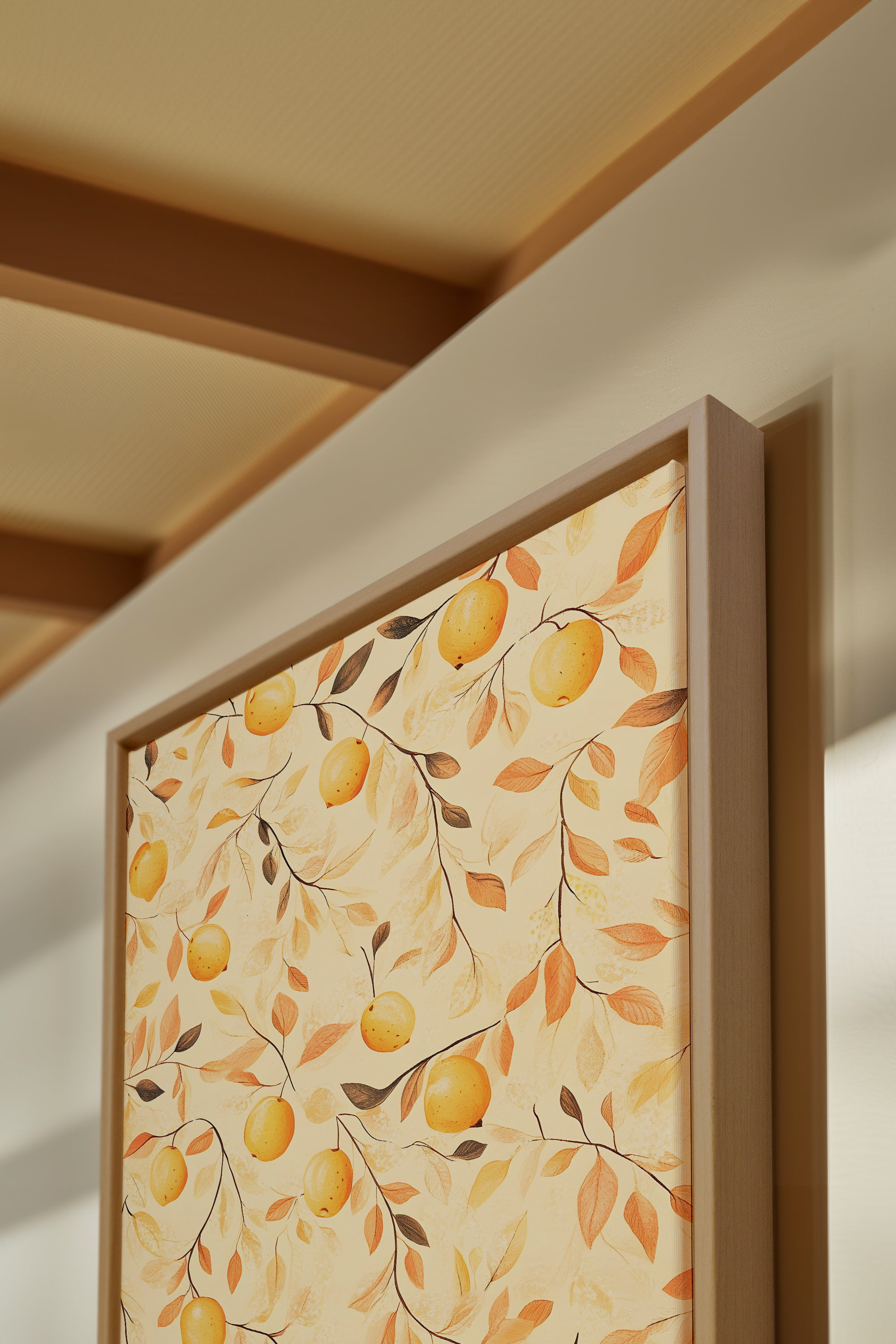 WILLIAM MORRIS II, Artwork on stretched canvas, framed Natural Light