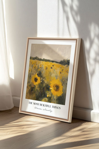 OLEKA CANVAS - BLOOM SLOWLY, Oeuvre sur toile étirée, encadré Naturel Clair