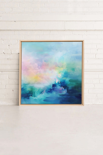 OLEKA CANVAS - SPLASH OF JOY, Oeuvre sur toile étirée, encadré Naturel Clair