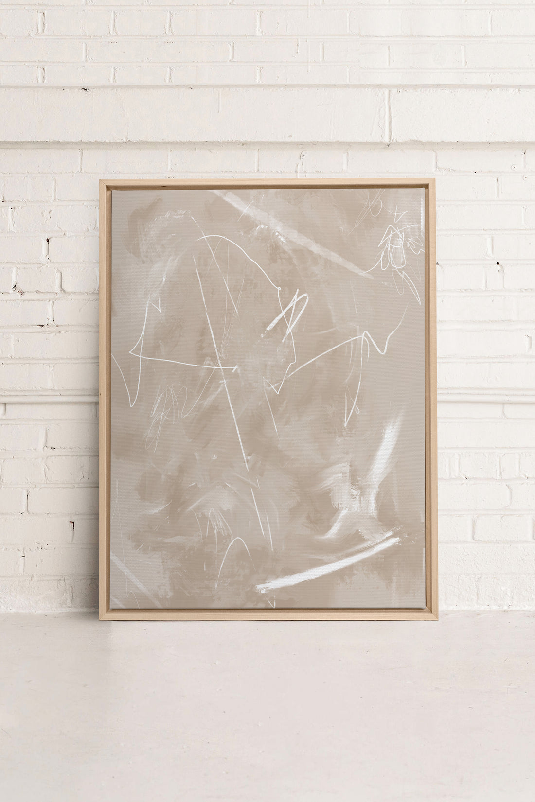 SABLE ÉTOILÉ, Oeuvre sur toile étirée, encadré Naturel Clair