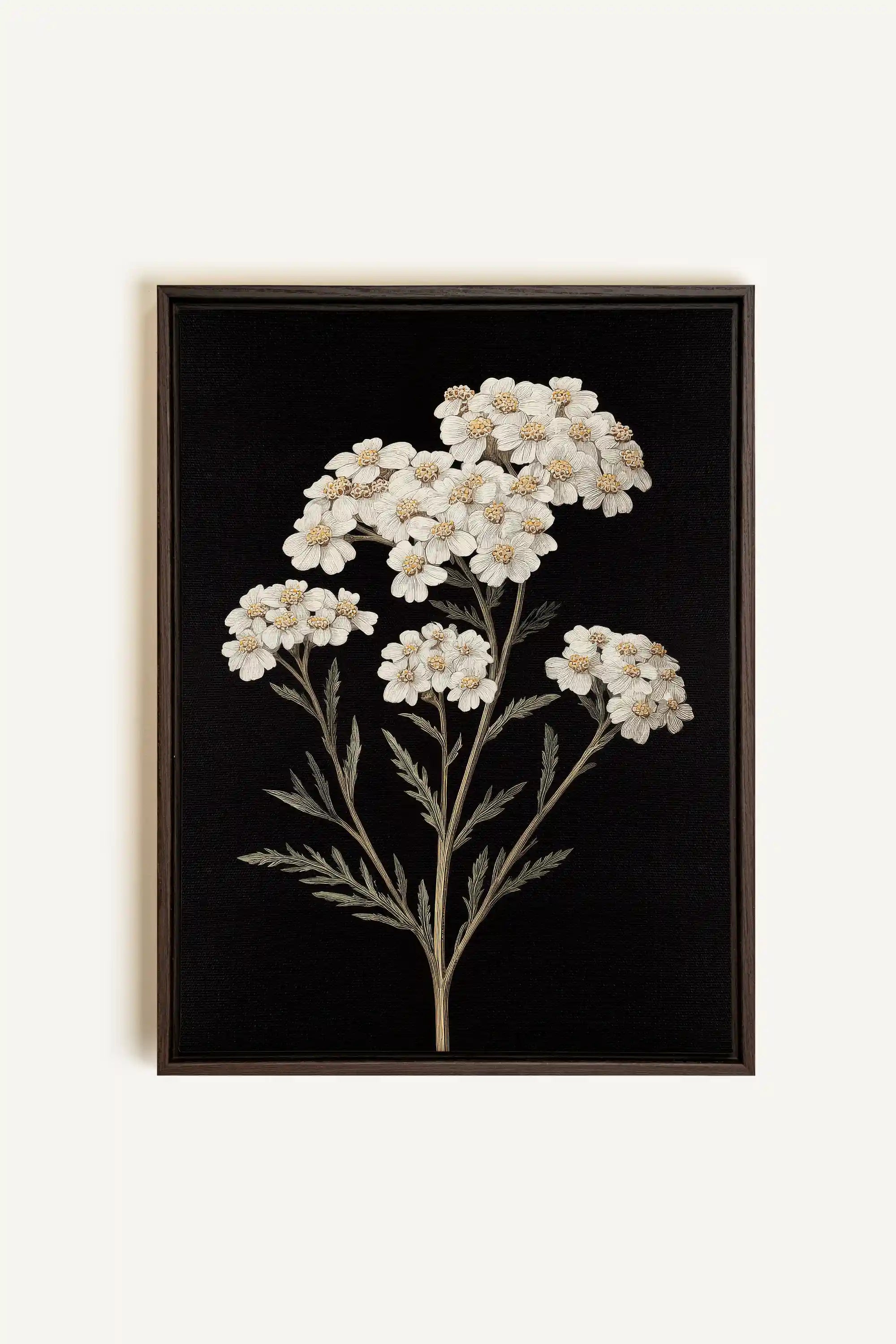 NATURAL GRACE, Oeuvre sur toile étirée, encadré Brun Noyer