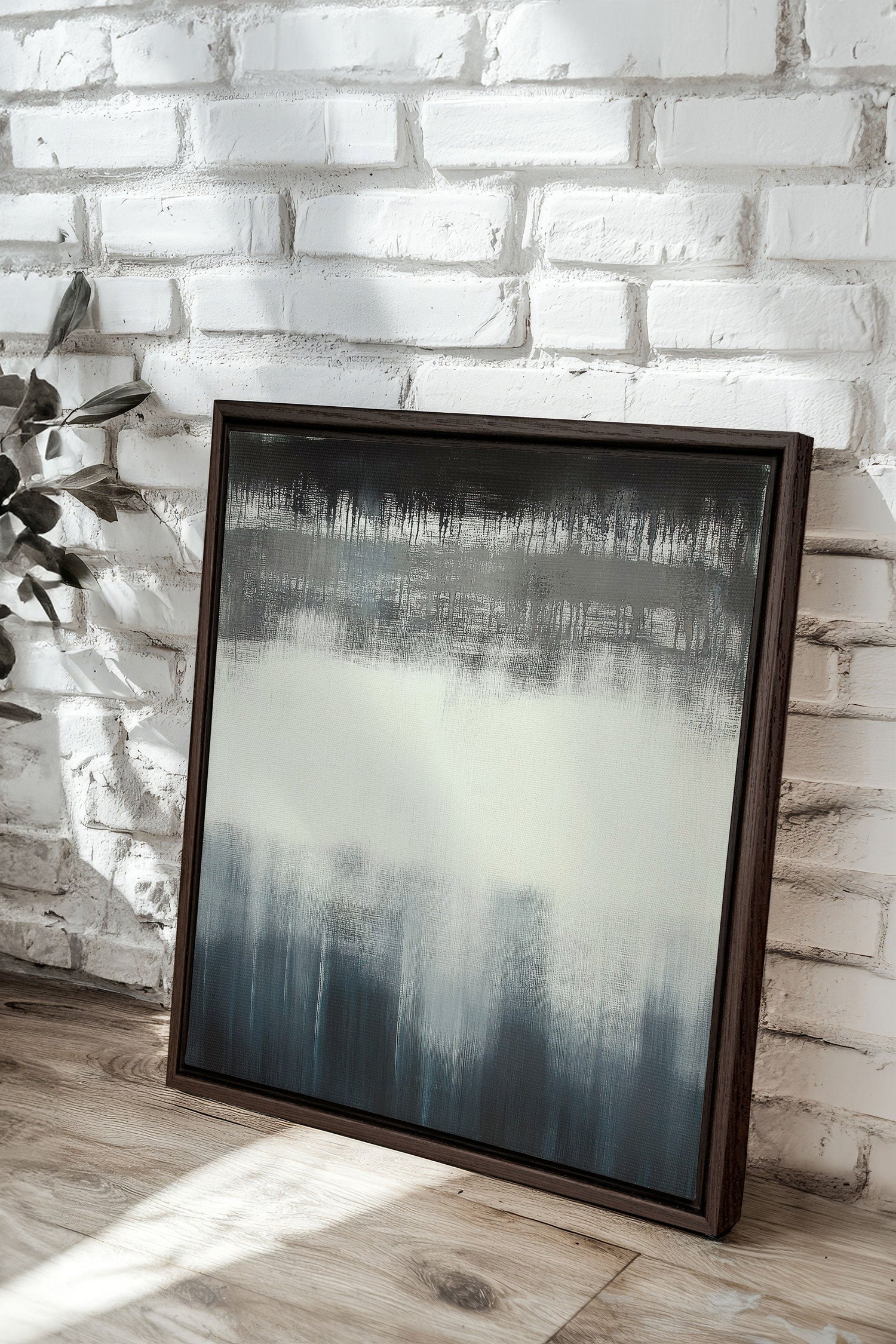 OLEKA CANVAS - FADING LIGHT, Oeuvre sur toile étirée, encadré Brun Noyer