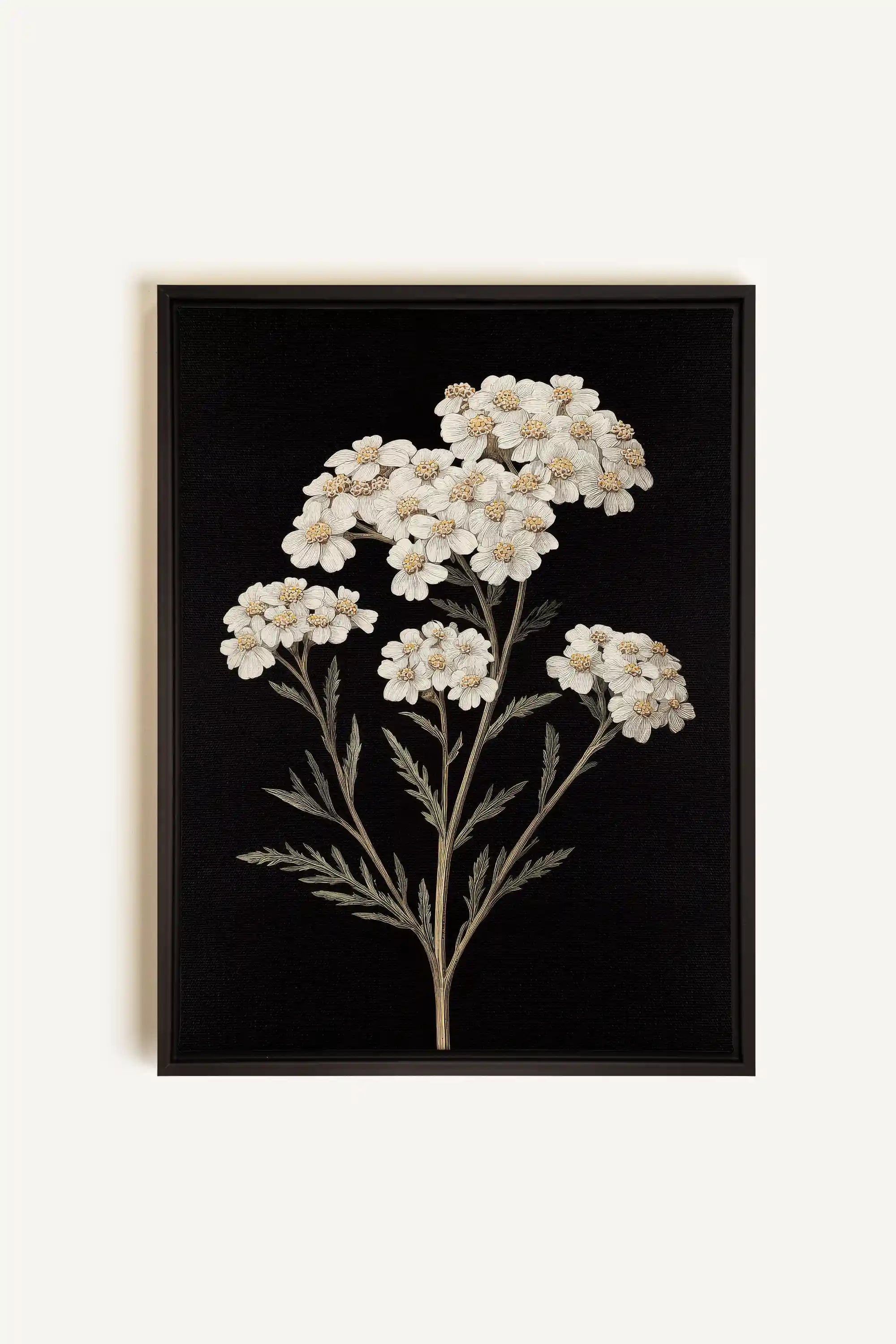 NATURAL GRACE, Work on stretched canvas, framed Black