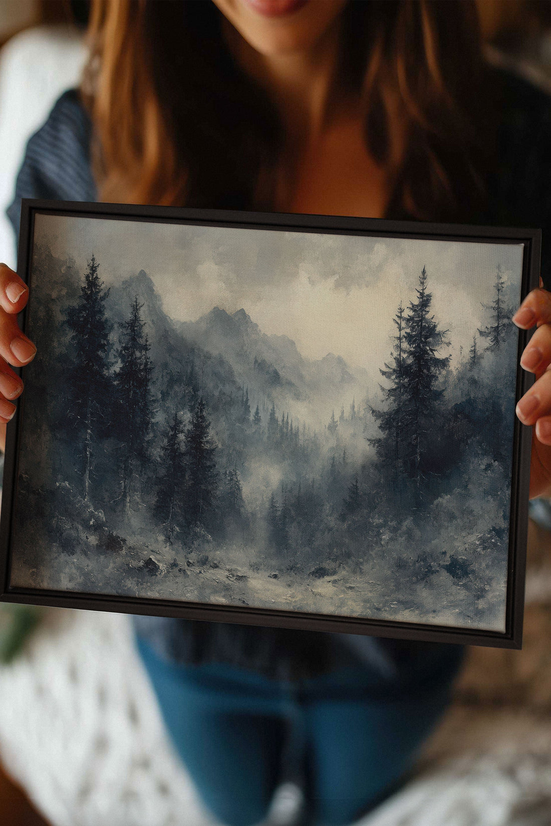 OLEKA CANVAS - MYSTIC HIGHLANDS, Oeuvre sur toile étirée, encadré Noir