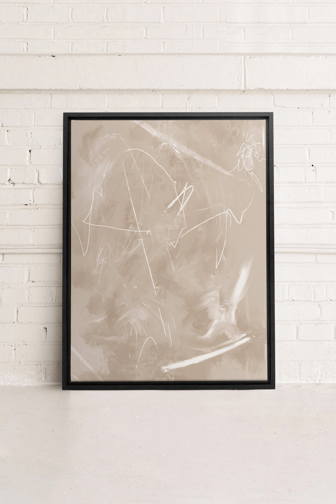 OLEKA CANVAS - SABLE ÉTOILÉ, Oeuvre sur toile étirée, encadré Noir