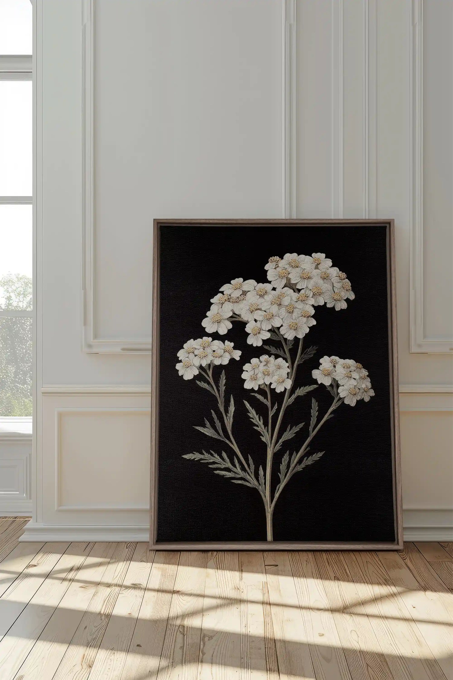 NATURAL GRACE, Work on stretched canvas, framed Oak Brown