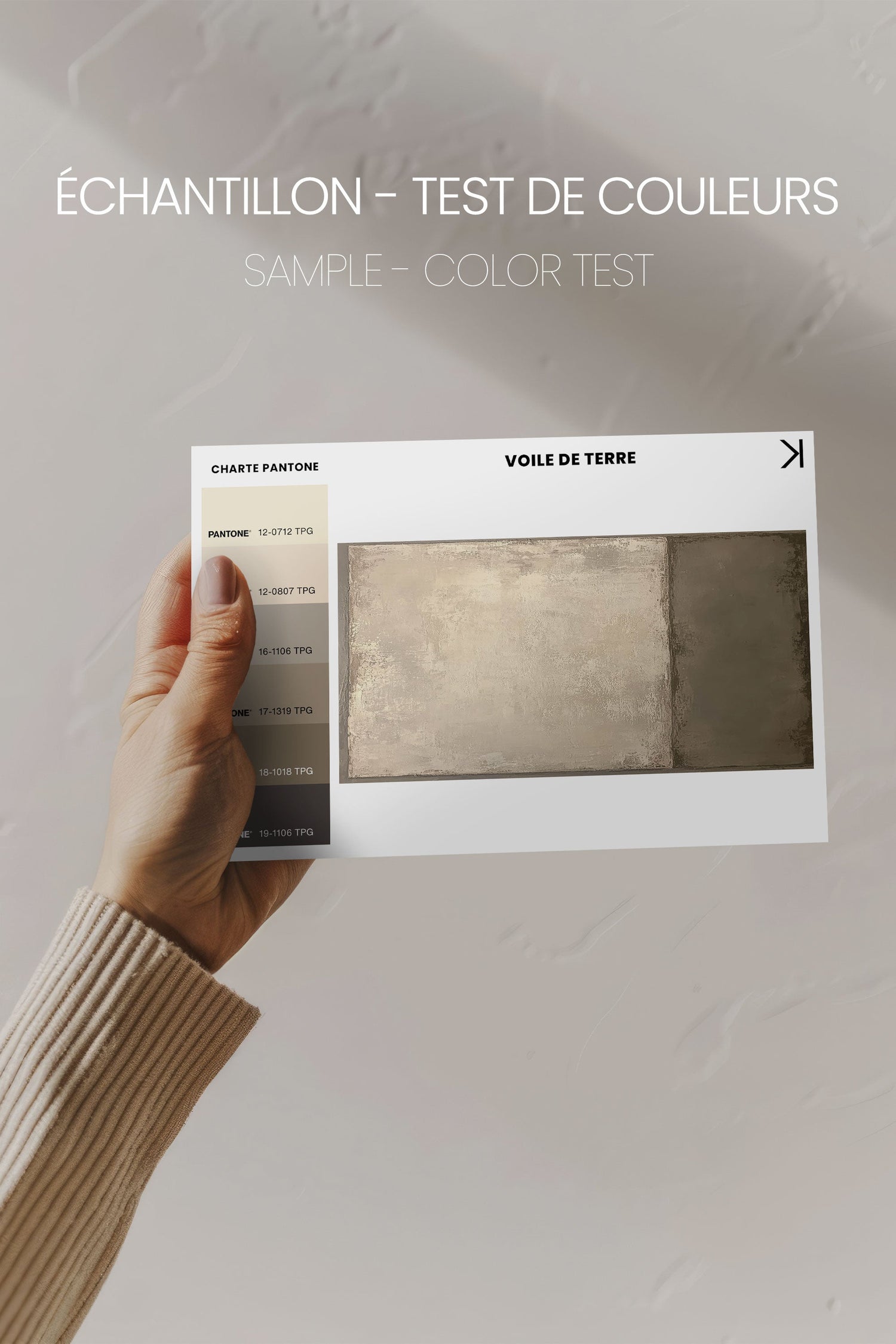 OLEKA CANVAS - VOILE DE TERRE, Oeuvre sur toile étirée, encadré Naturel Clair