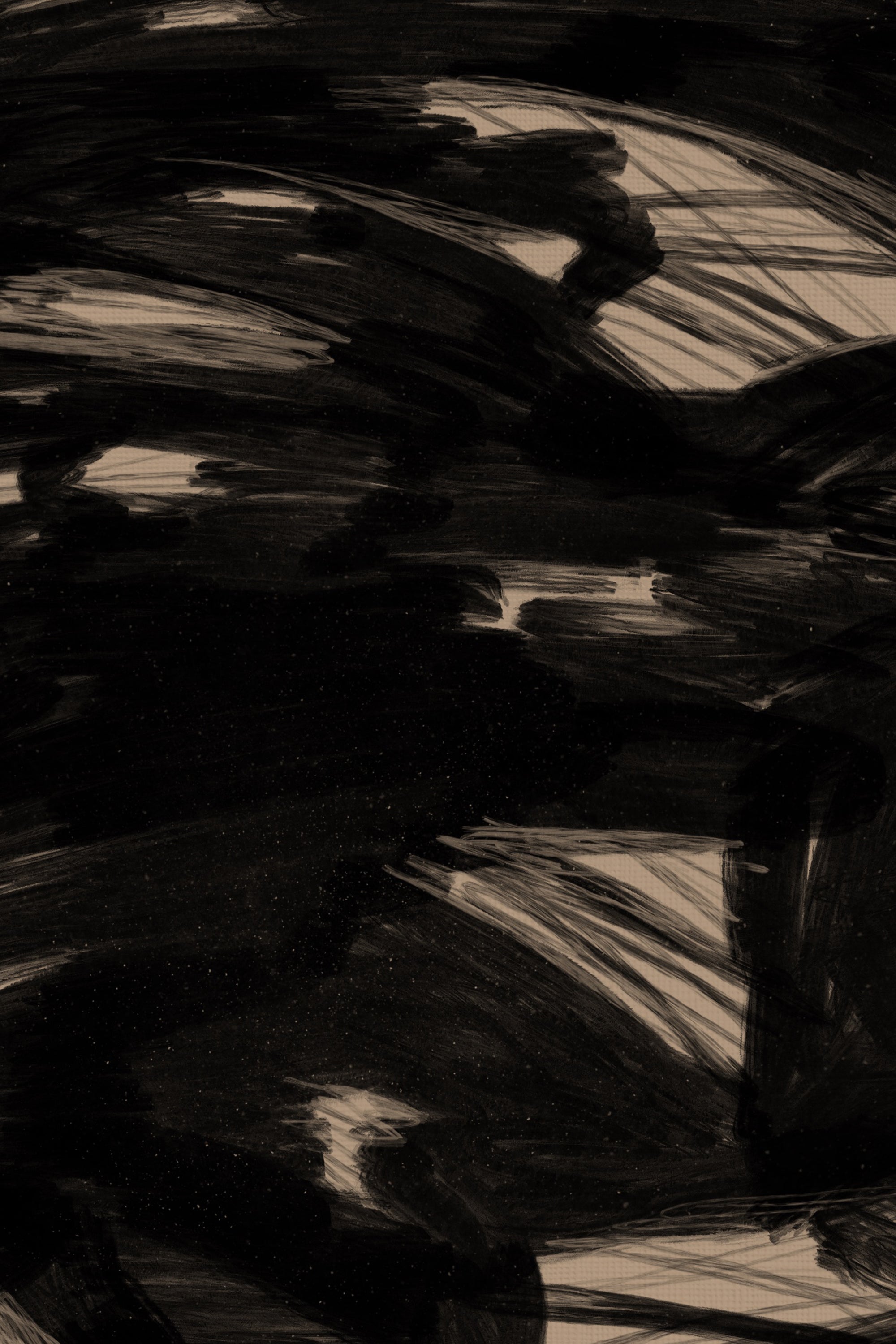 TRACÉ BRUT, Oeuvre sur toile étirée, encadré Vintage Bronze