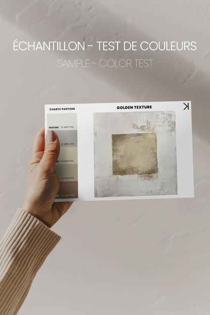 GOLDEN TEXTURE, Artwork on stretched canvas, framed in black