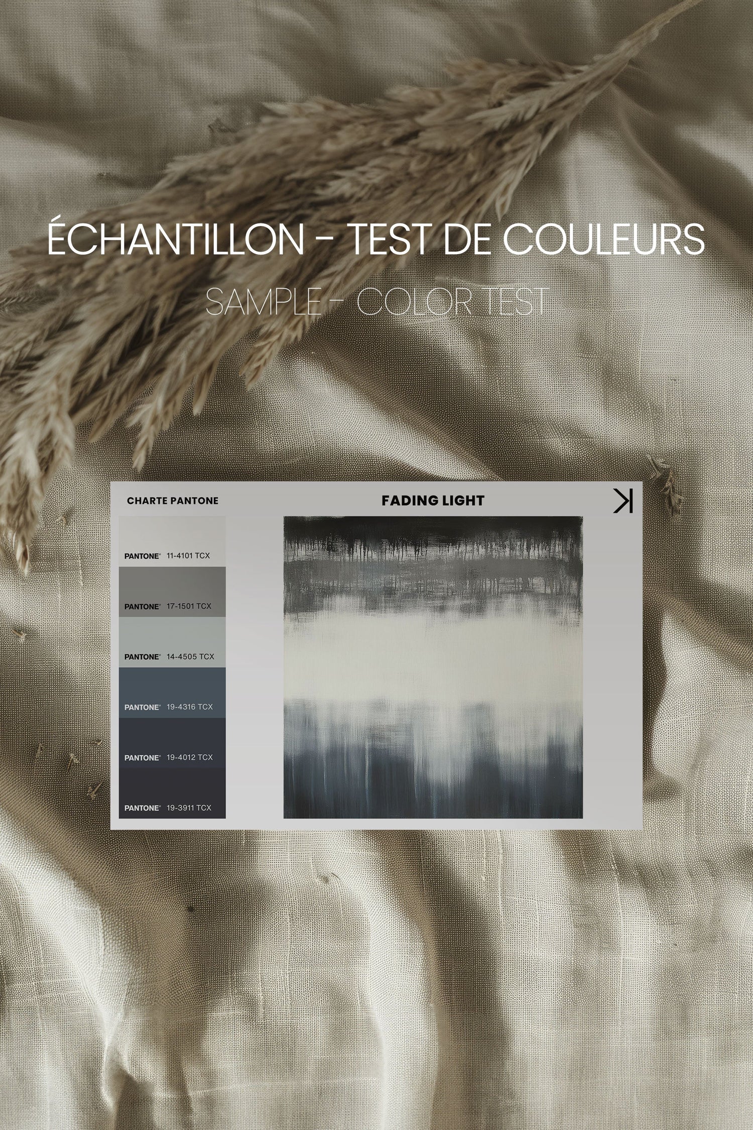 OLEKA CANVAS - FADING LIGHT, Oeuvre sur toile étirée, encadré Noir