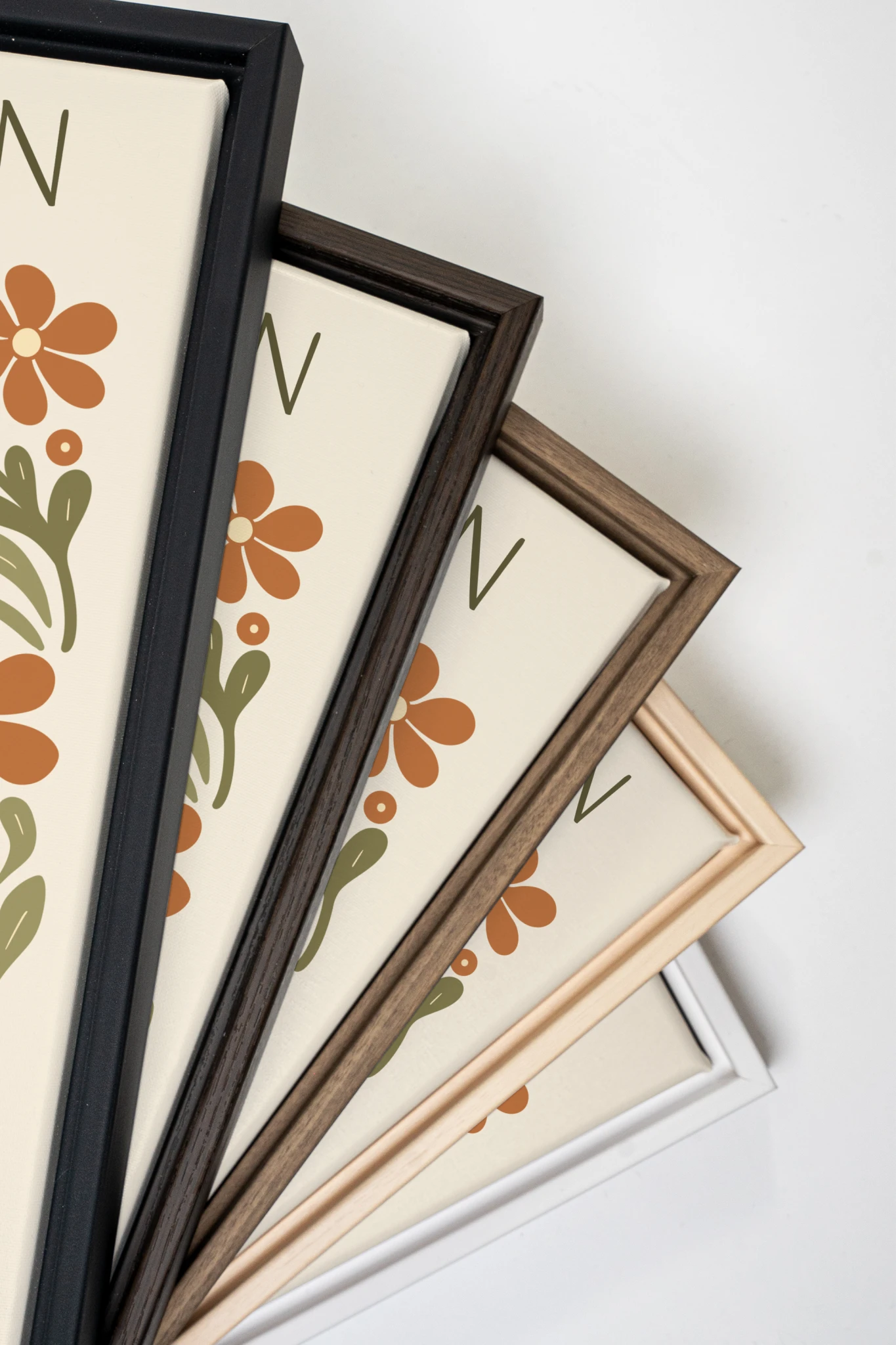 SPRING RABBITS, Oeuvre sur toile étirée, encadré Naturel Clair