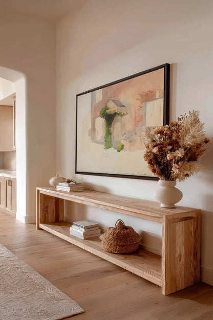 DOUCEUR DE PIERRE, Work on stretched canvas, framed Walnut Brown