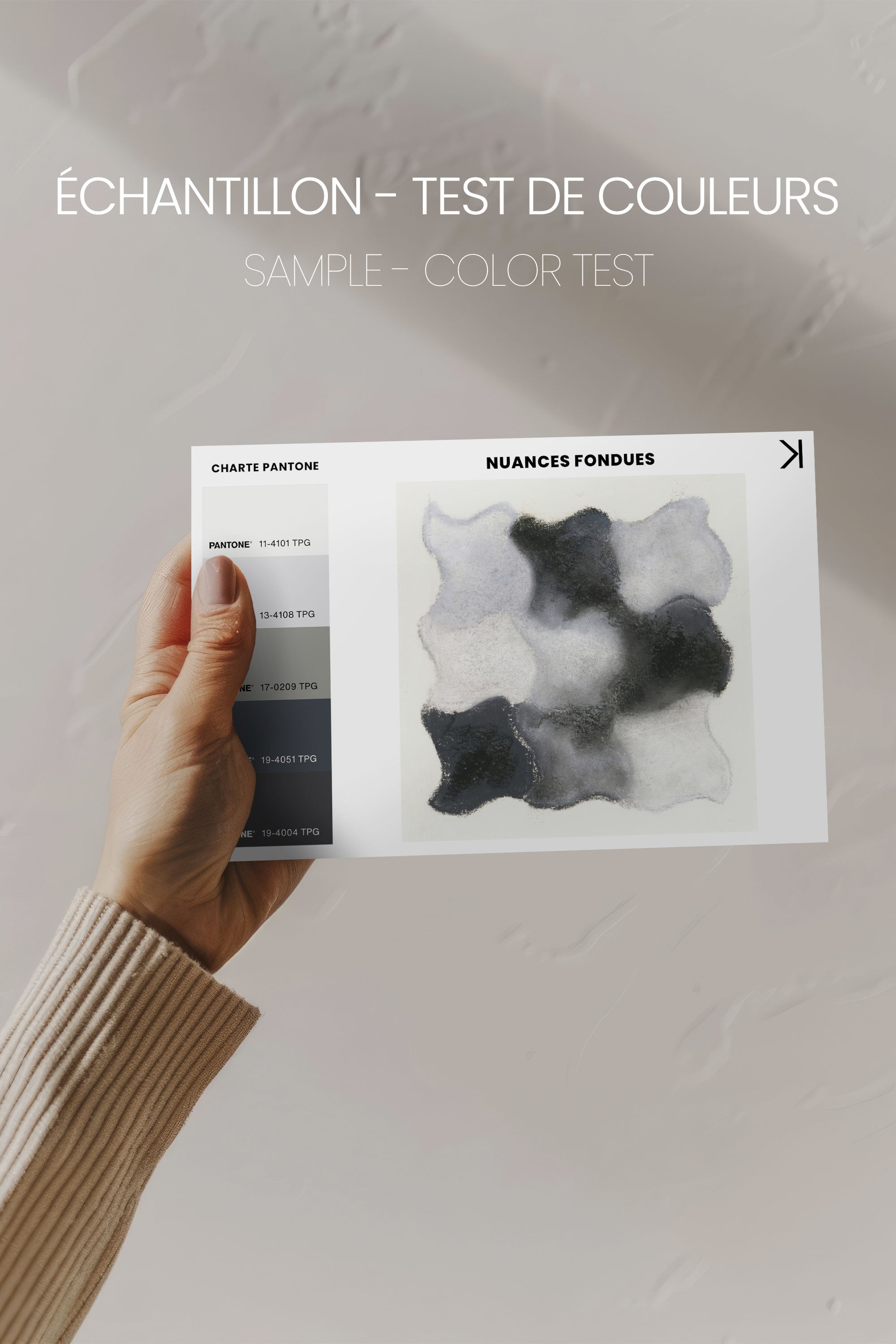 OLEKA CANVAS - NUANCES FONDUES, Oeuvre sur toile étirée, encadré Brun Chêne