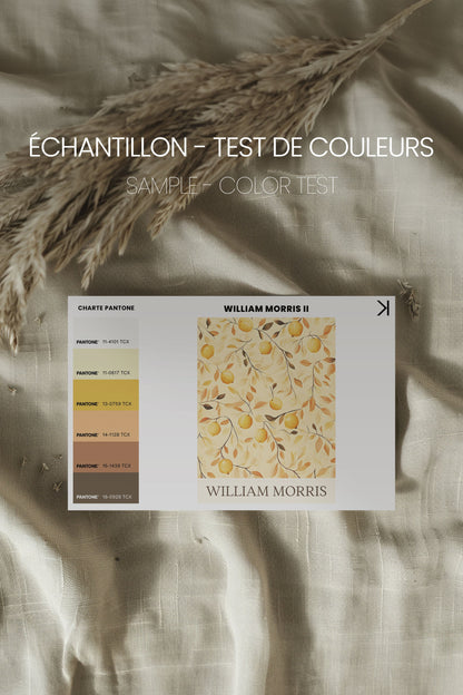 OLEKA CANVAS - WILLIAM MORRIS II, Oeuvre sur toile étirée, encadré Blanc